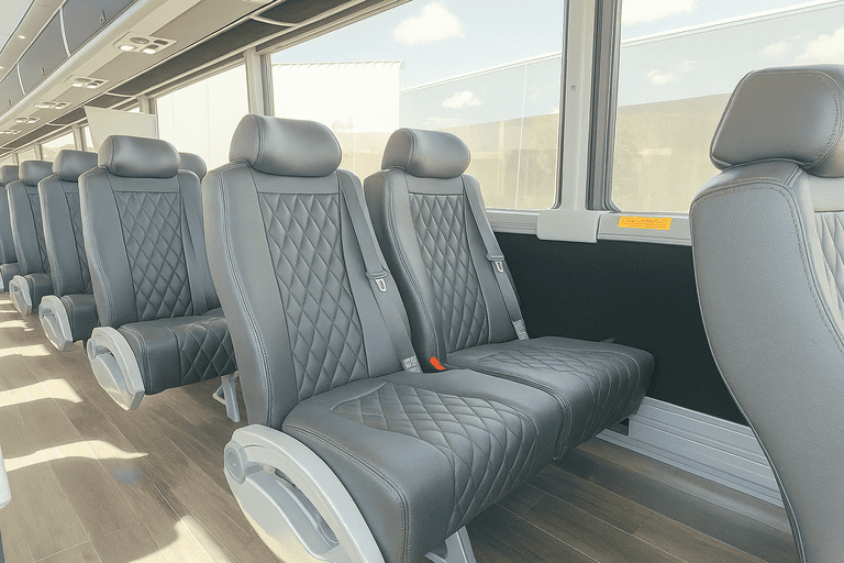 interior of Charter Bus Rental Perth Amboy charter bus